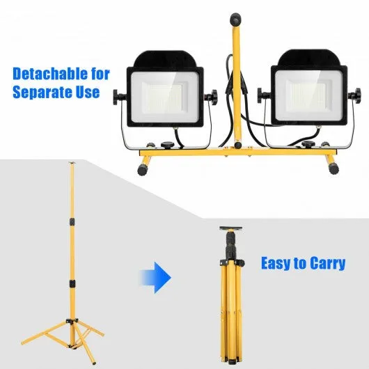 200 W 20 000 lm LED Dual-Head Work Light with Stand