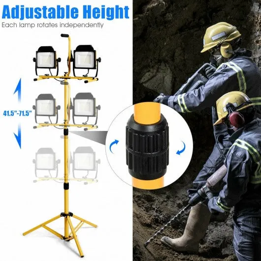 200 W 20 000 lm LED Dual-Head Work Light with Stand