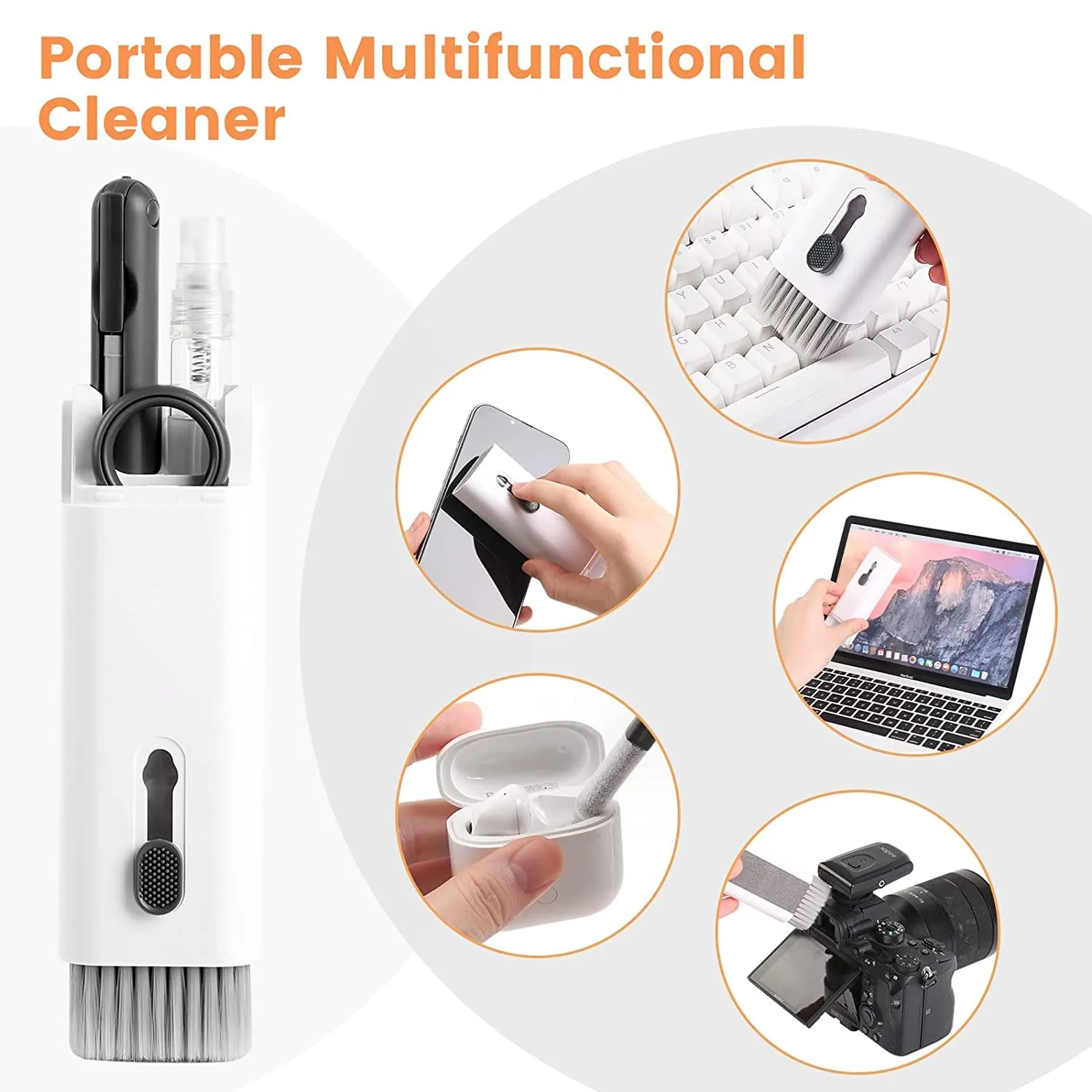 7-in-1 Electronics Cleaner Kit, Cleaning Pen for AirPods, Headphones, Mobiles, Laptops