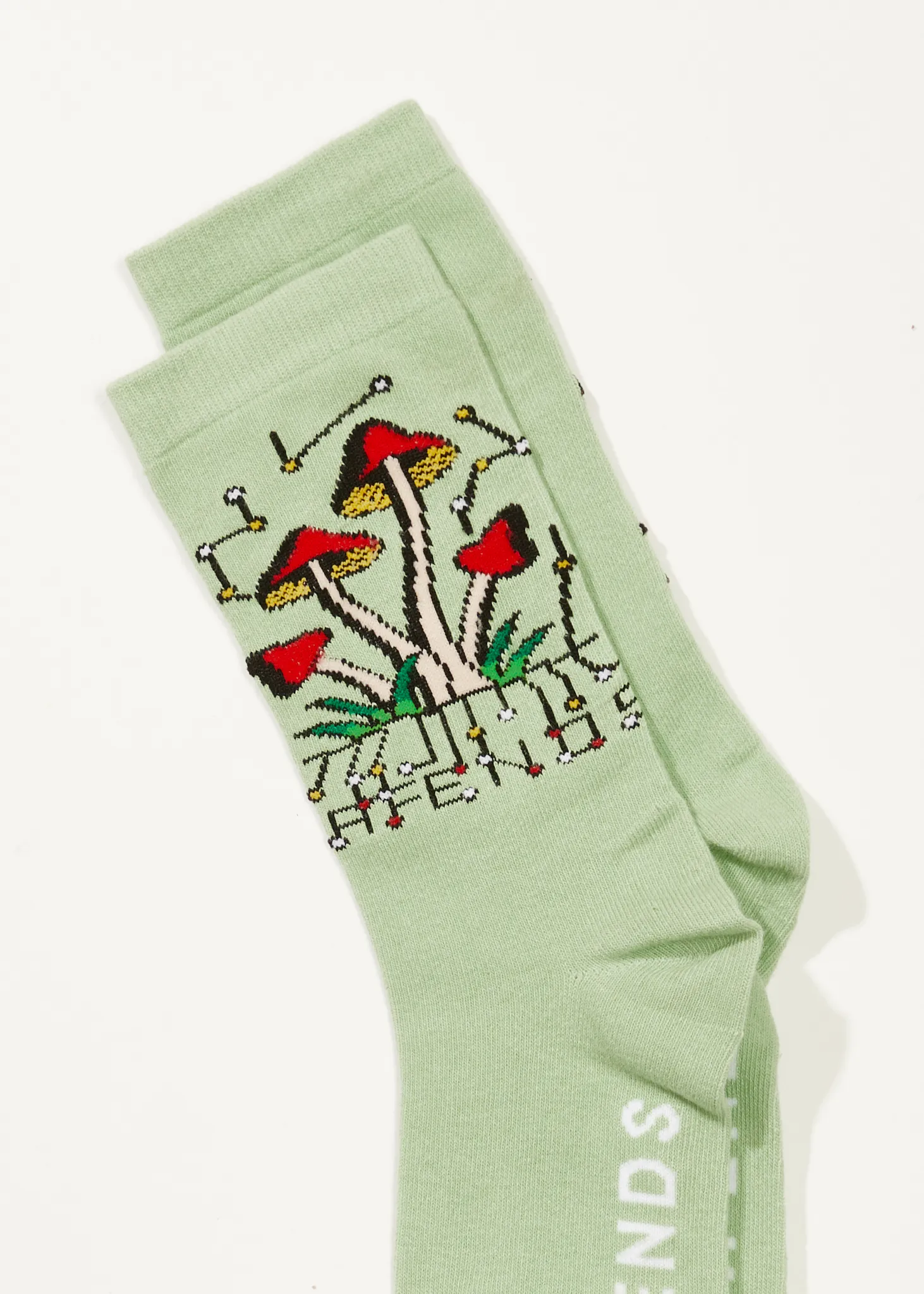 AFENDS Unisex Journey Inward - Crew Socks - Pistachio