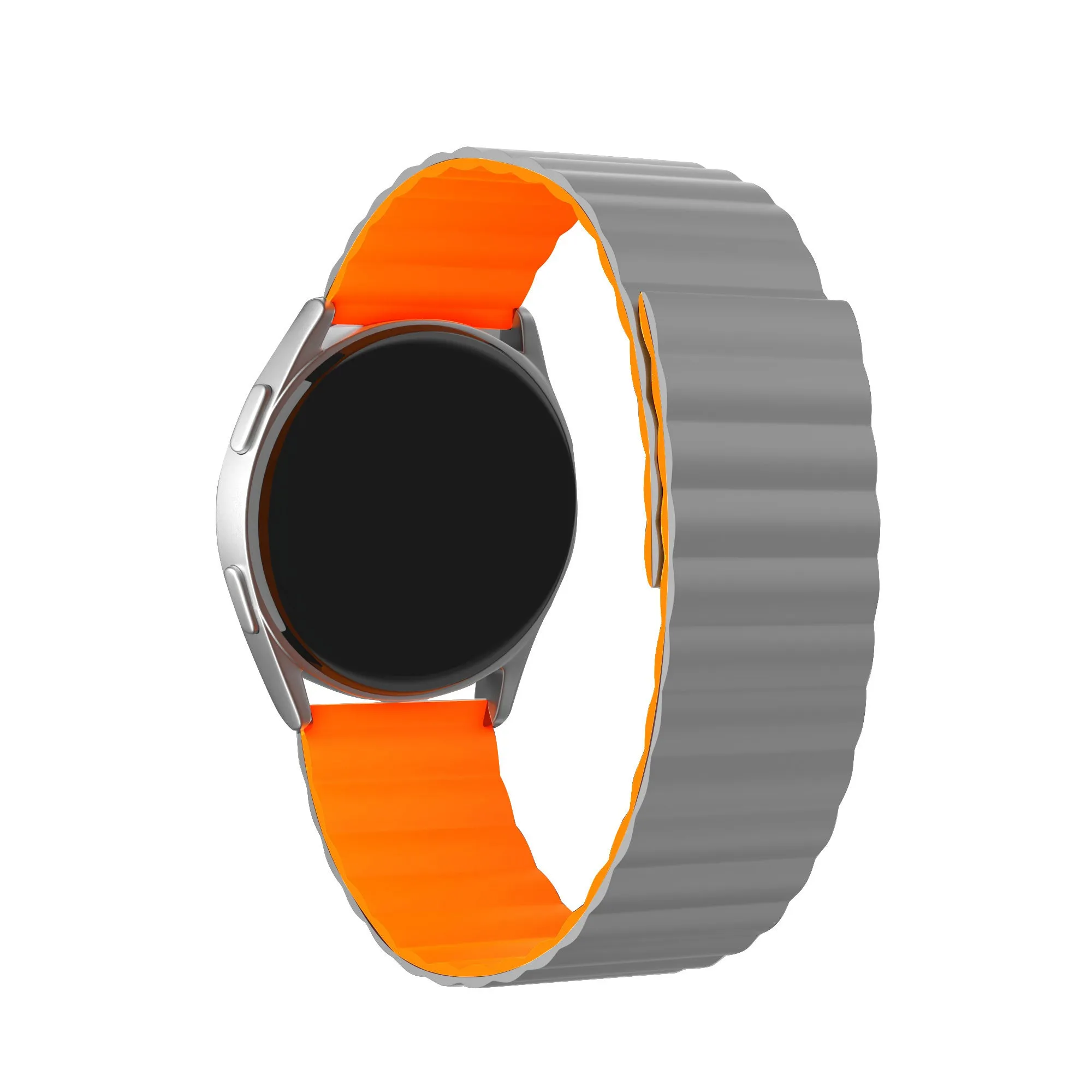 Amazfit GTR 3 (Pro) Magnetic Silicone Strap (Grey/Orange)