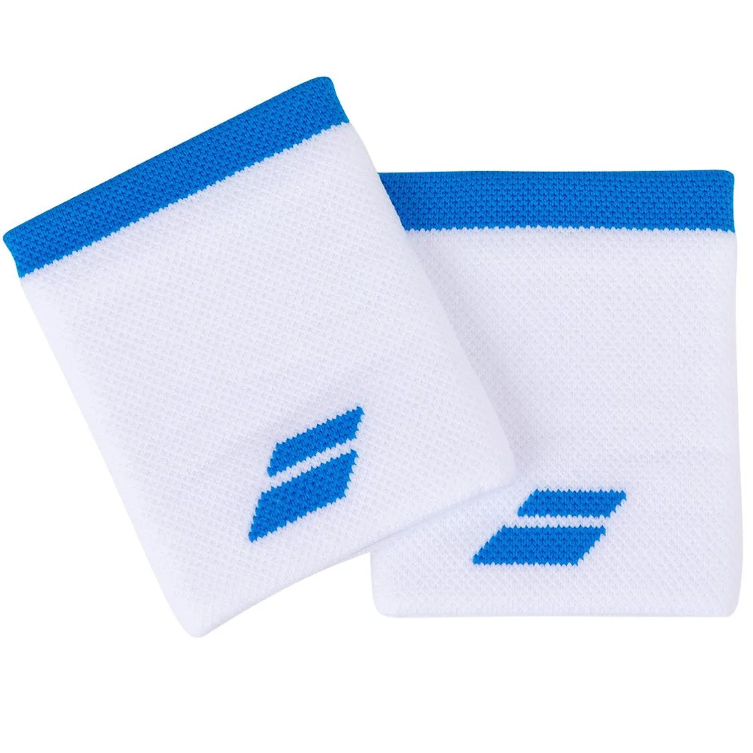 Babolat Logo Jumbo WristBand, White/Blue Aster