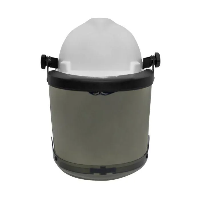 Cap-Style Hard Hat Helmet with 20 Cal Arc Flash, Adjustable Flip-Up Faceshield, Standard Slotted Helmet Mounted - National Safety Apparel