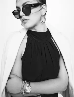 Chic Rounded Cat-Eye Sunglasses