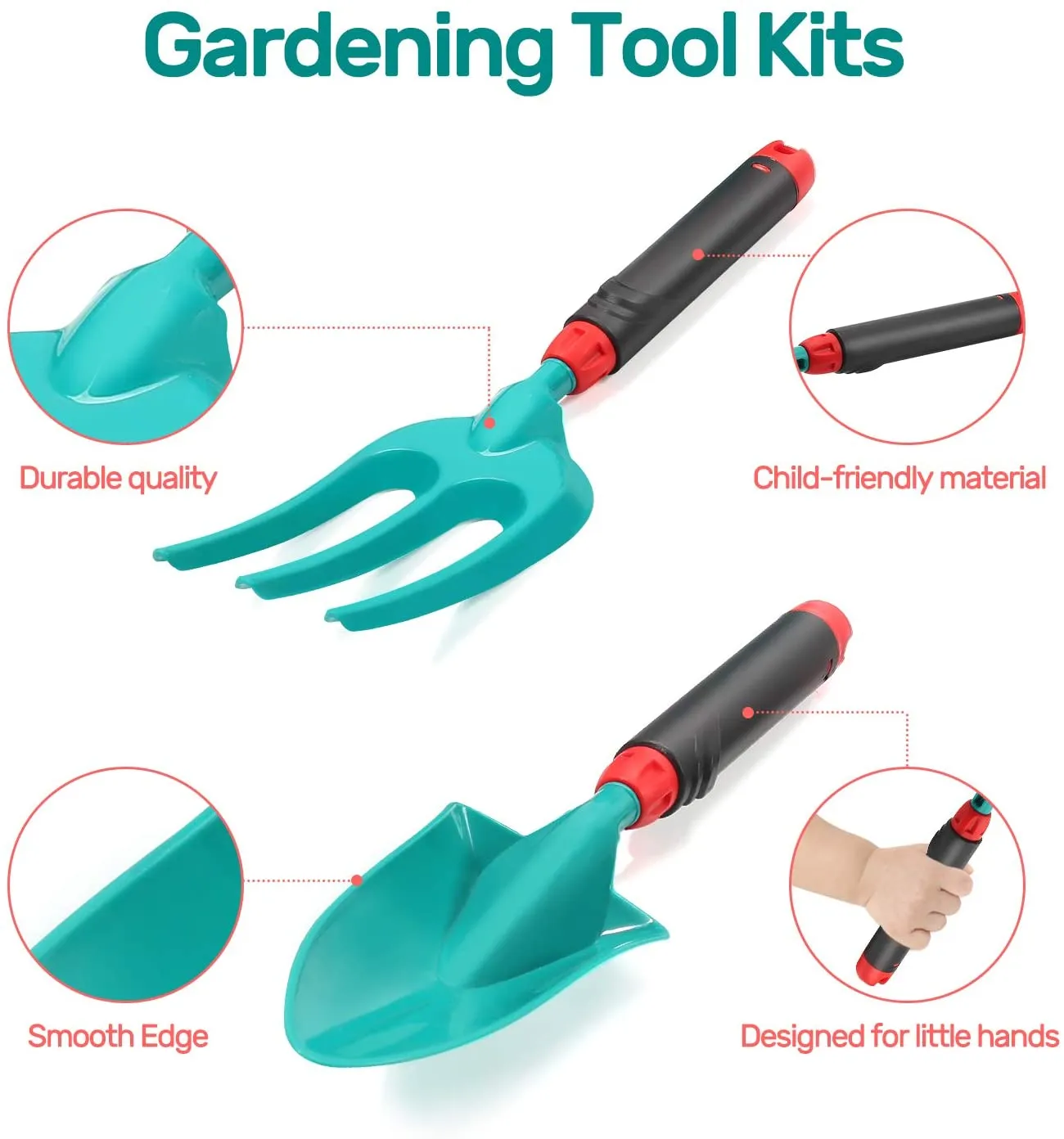 CUTE STONE Kids Gardening Tool Set Garden Toys Outdoor Indoor Toy Gift