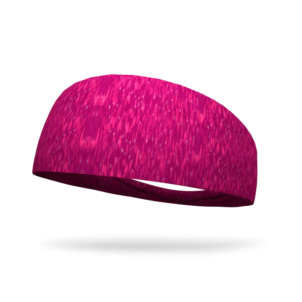 Fashion Pink and Fuchsia Static Organic Headband - 4" and 3" Tapered