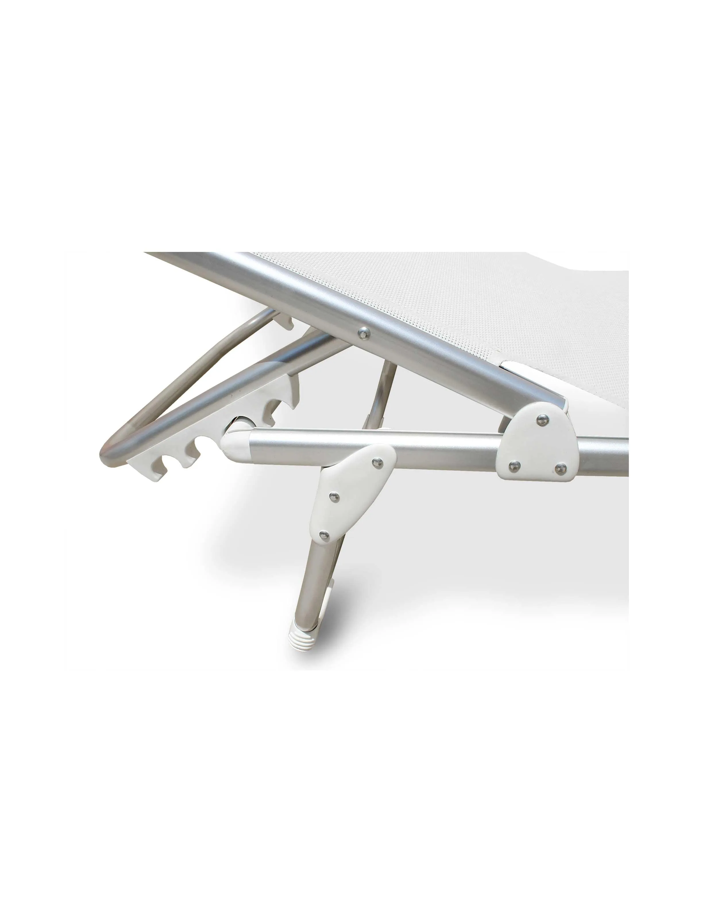 Folding Aluminum Sun Lounger Blue Textilene 'Pacific'-PA1200B
