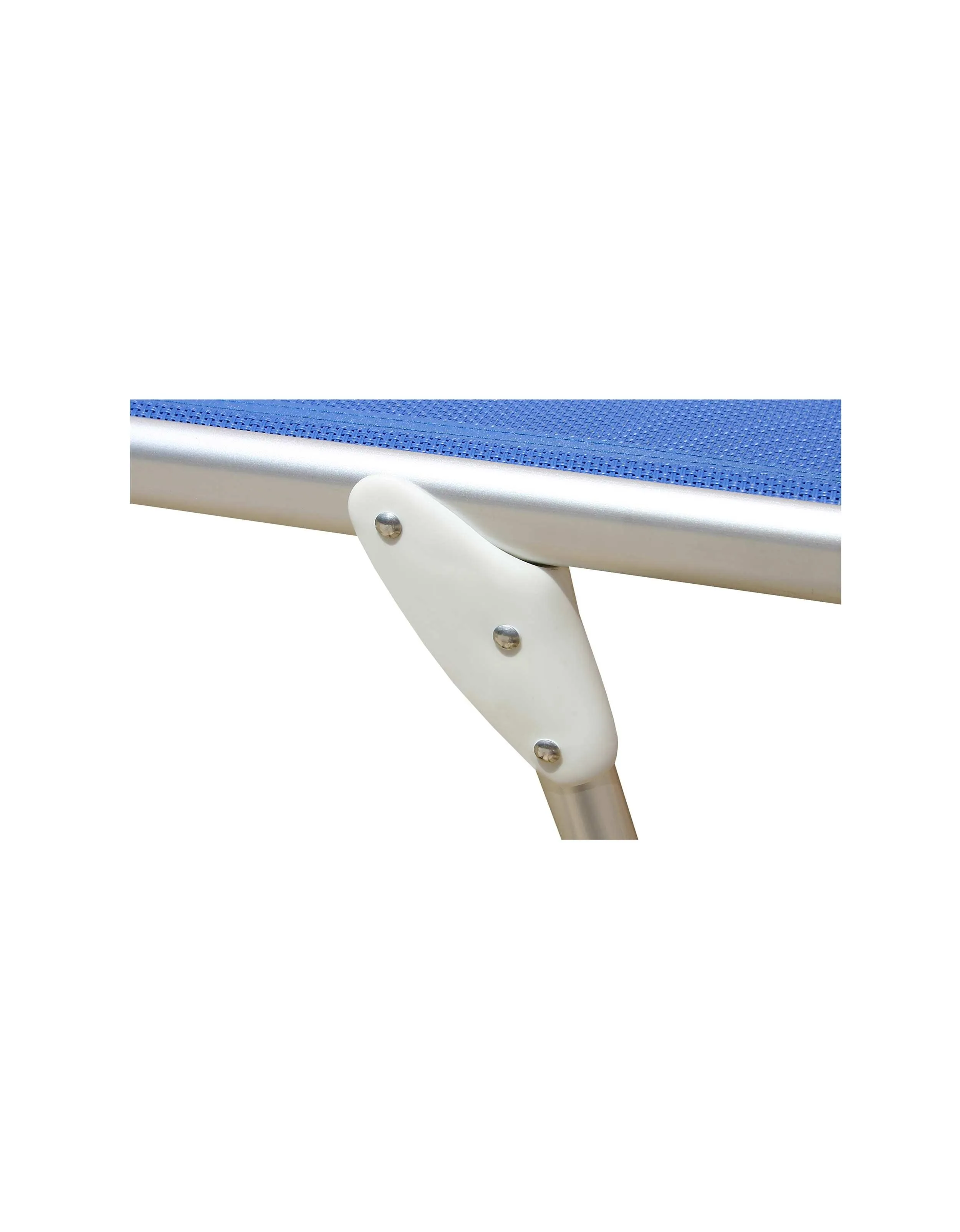 Folding Aluminum Sun Lounger Blue Textilene 'Pacific'-PA1200B