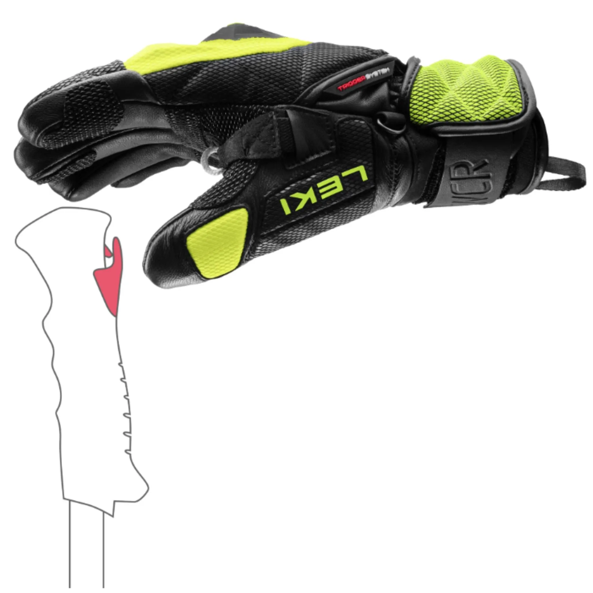 Leki WCR Venom 3D JR Race Gloves- OPEN BOX RETURN