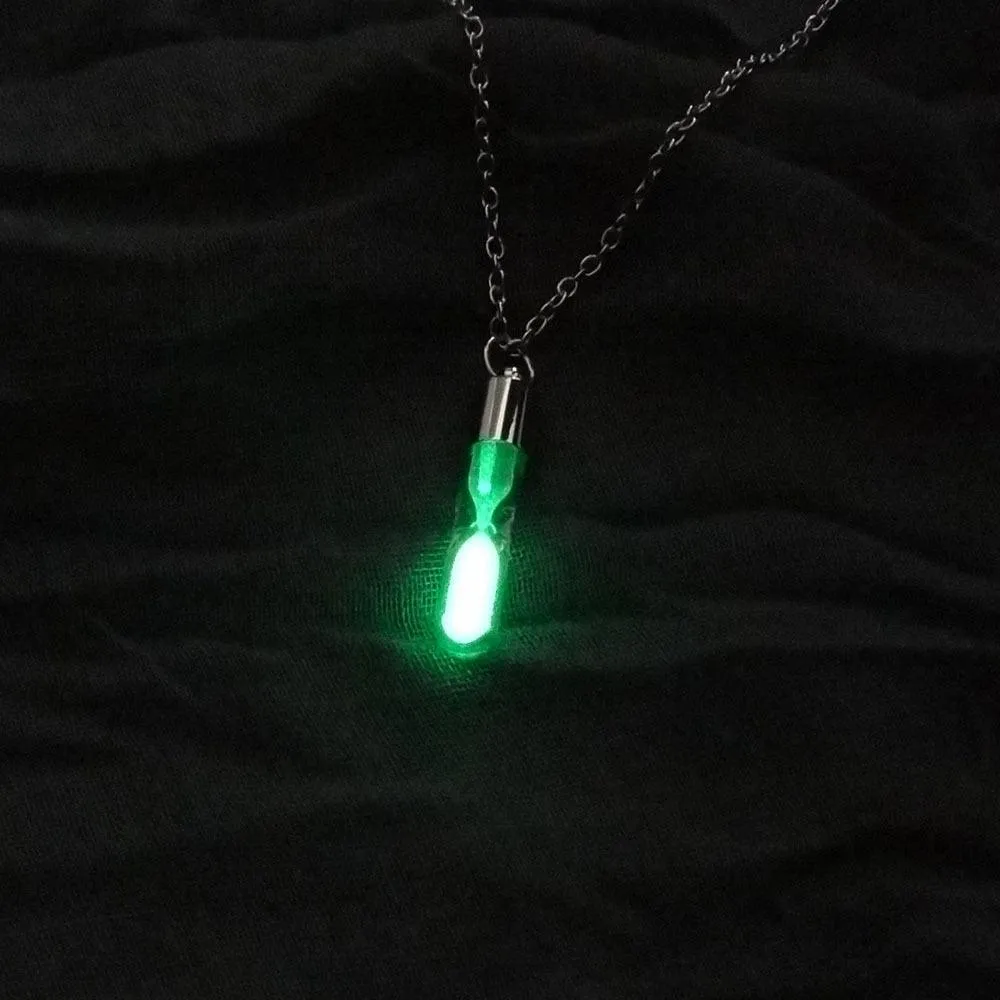 Luminous Necklace, Crystal Moon, Owl or Hourglass
