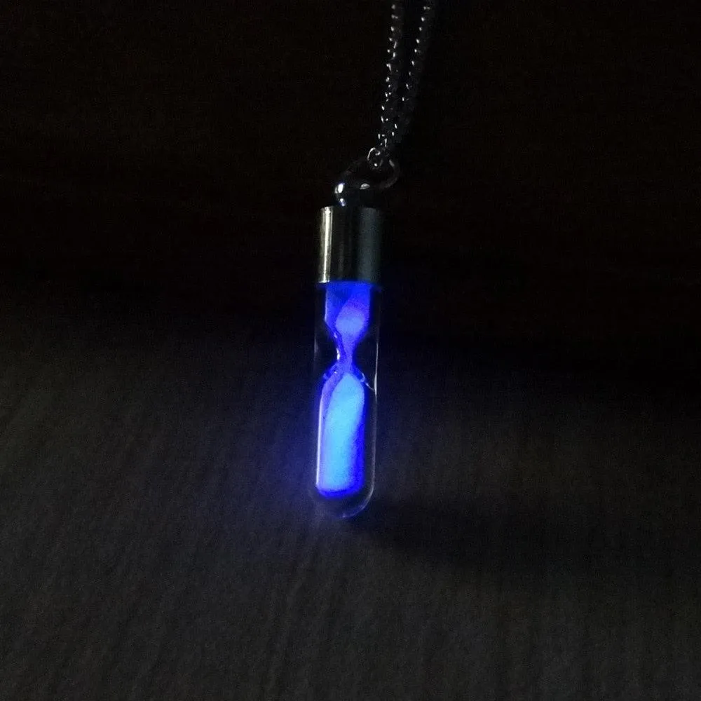 Luminous Necklace, Crystal Moon, Owl or Hourglass