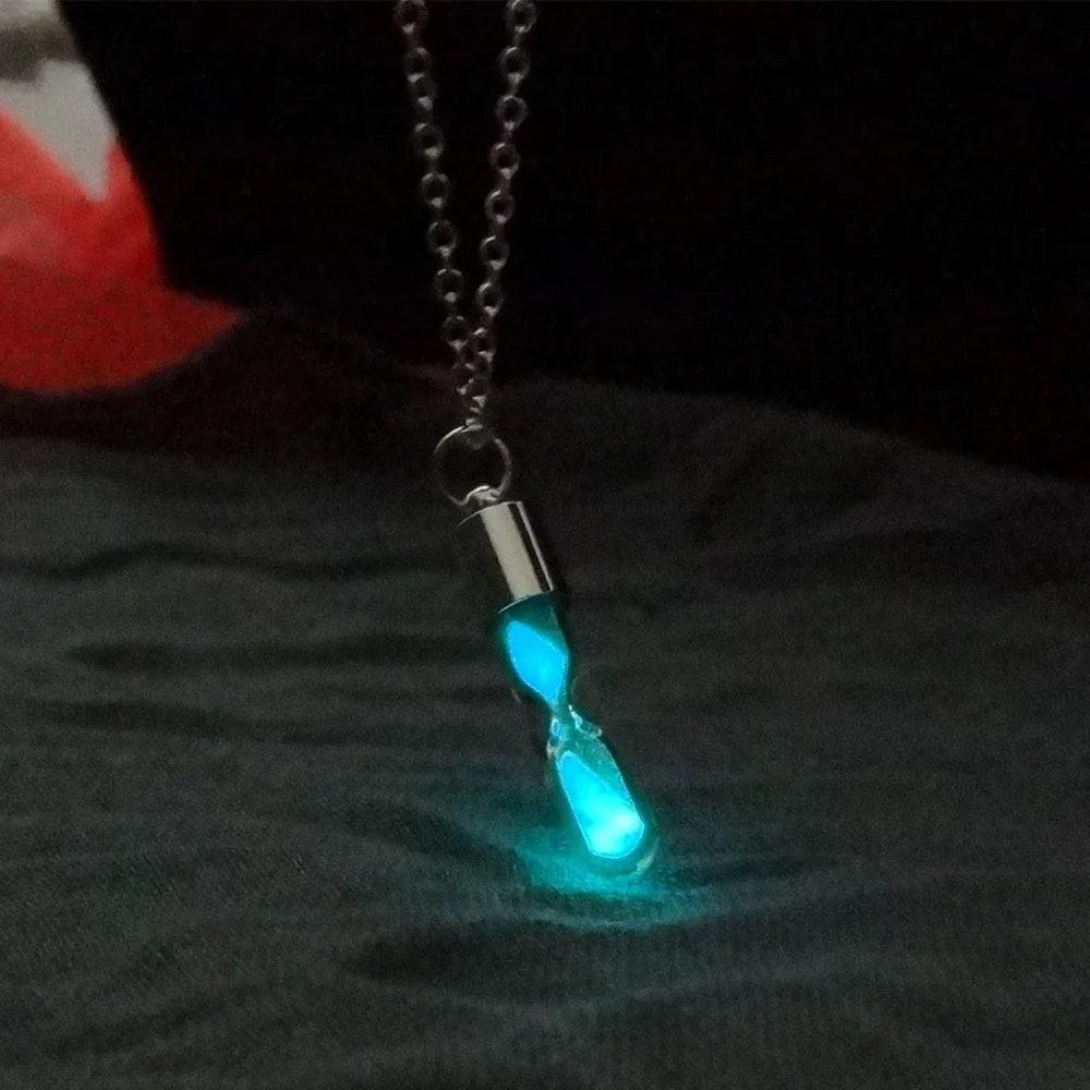 Luminous Necklace, Crystal Moon, Owl or Hourglass