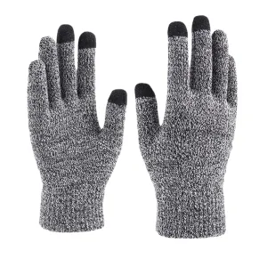 Men's Winter Warm Woolen Knitted Touchscreen Gloves - Full-Finger, Thicken Velvet, Three-Finger Touch Capability