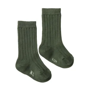 Nature Baby Organic Cotton Rib Socks - Thyme