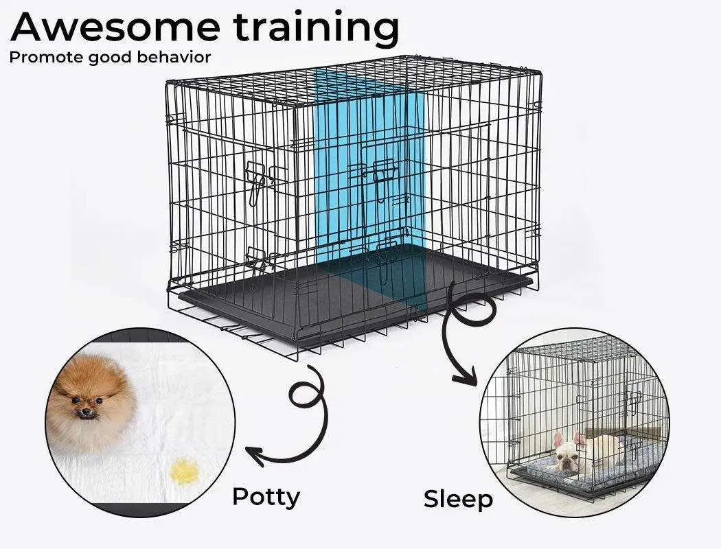PaWz Pet Dog Crate Metal With Bed 30"