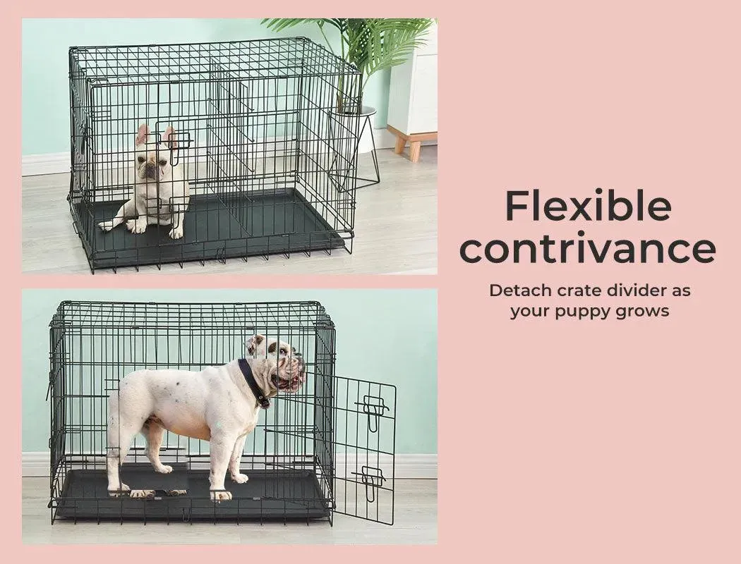 PaWz Pet Dog Crate Metal With Bed 30"