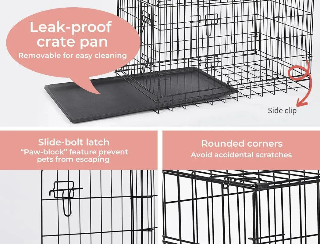 PaWz Pet Dog Crate Metal With Bed 30"