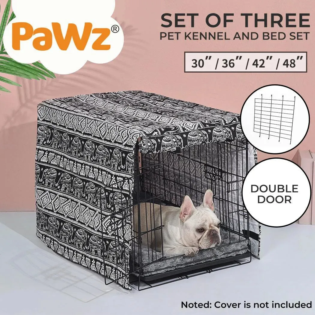 PaWz Pet Dog Crate Metal With Bed 30"