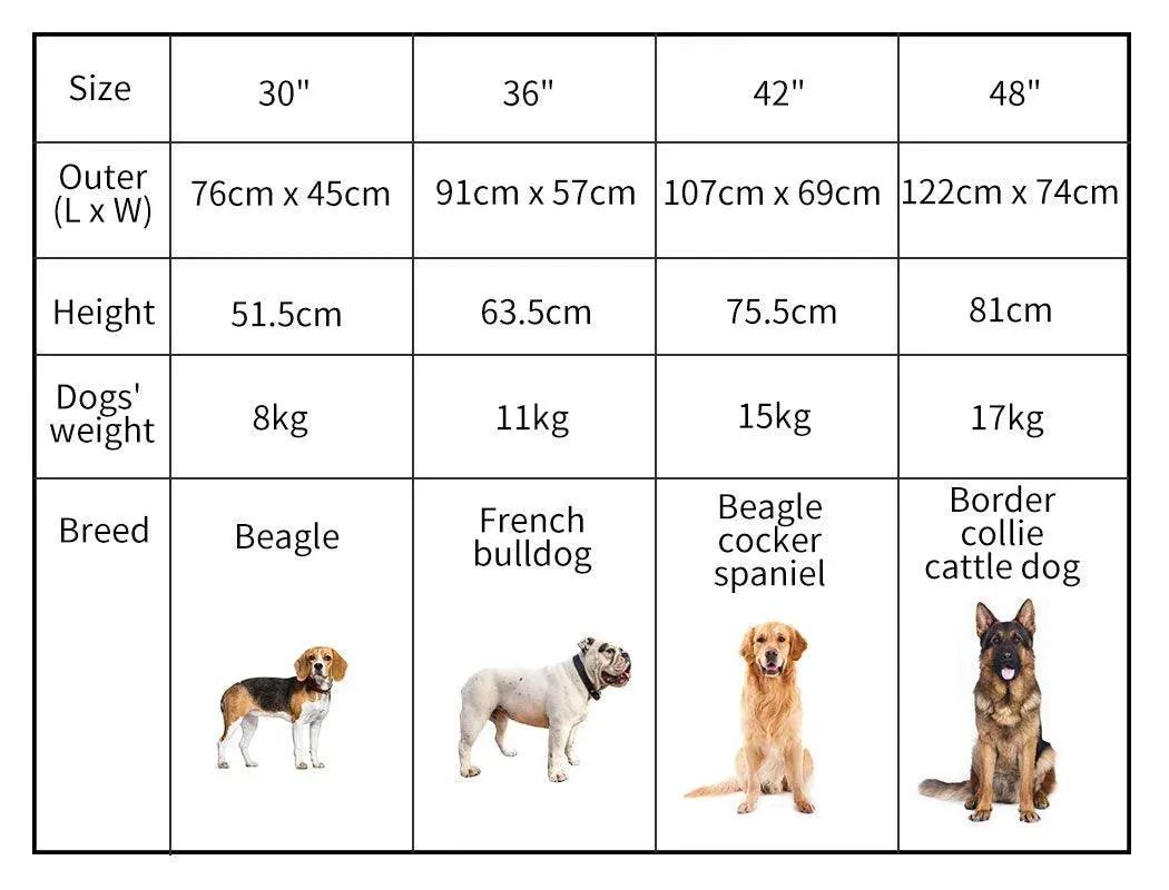 PaWz Pet Dog Crate Metal With Bed 30"