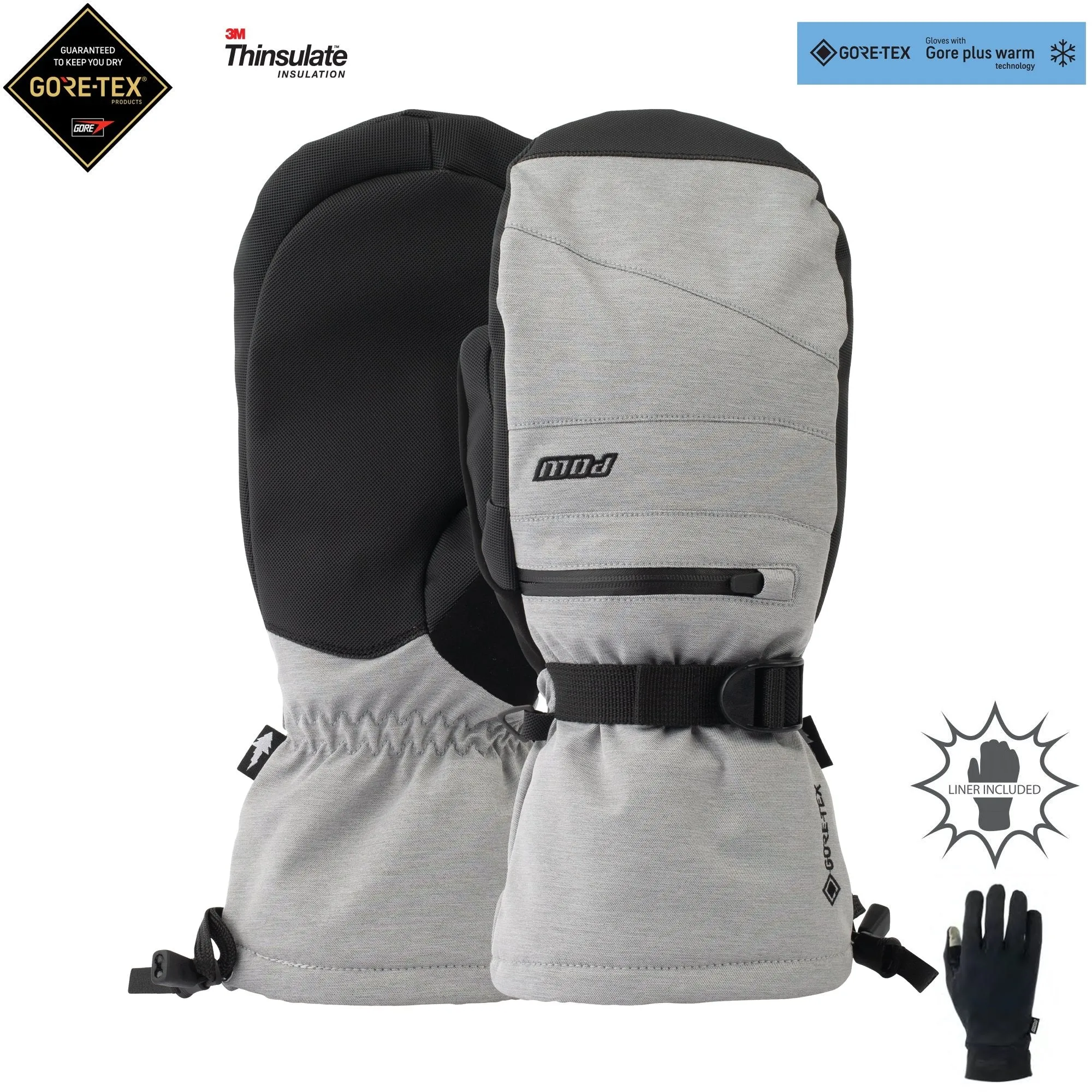 POW Wayback Gore-Tex Long Mitt Grey