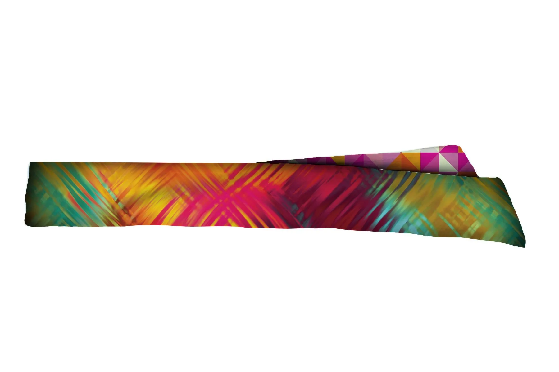 REVERSIBLE Triangles Orange Pink/Tropical Hash Head Tie (SKU 1361 HTB)
