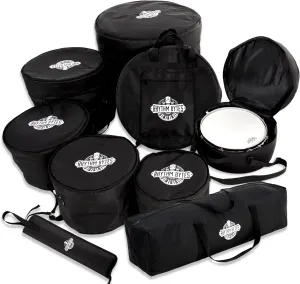 Rhythm Bytes Drum Bags Set, 9-pcs Set, 10/12/13/16 F Tom/14 Snare/22 Bass/ Drum hardware bag/ Cymbal Bag/ Drumsticks bag