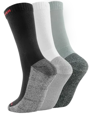 RockRooster CoolMax Men's Moisture Control Durable Work Crew Socks 3 Pairs