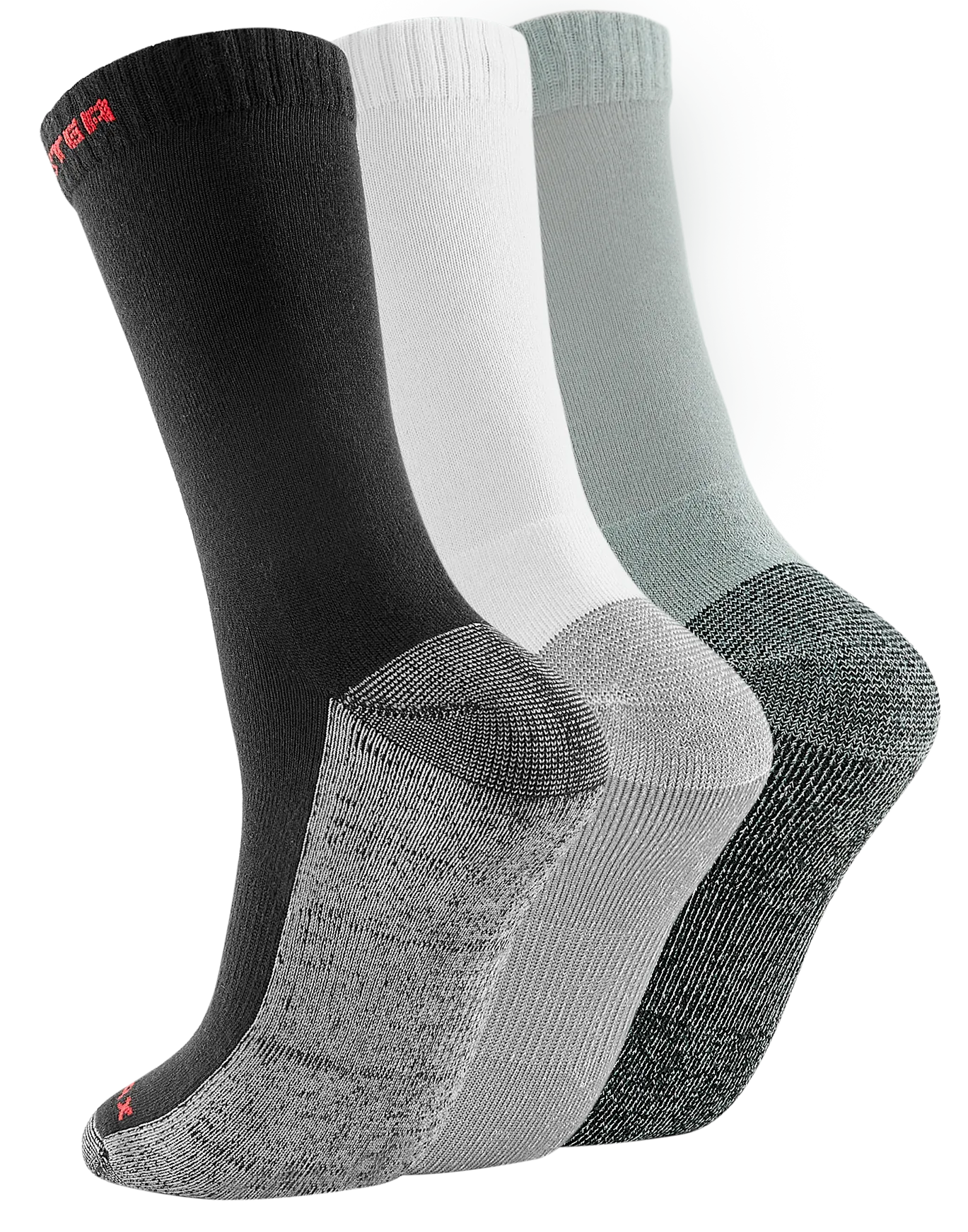 RockRooster CoolMax Men's Moisture Control Durable Work Crew Socks 3 Pairs