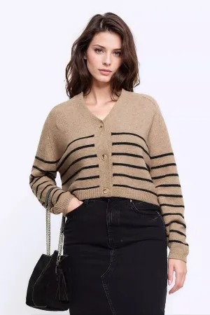 Striped Crop Cardigan