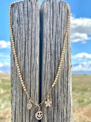 The Pink Panache I'm So Happy Charm Necklace