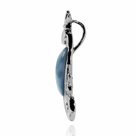 The Royal Seahorse Pendant with Larimar