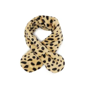 Toddler Winter Fashion Scarf Kids Warm Fluffy Thick Fleece Baby Neck Warmer | Cheetah