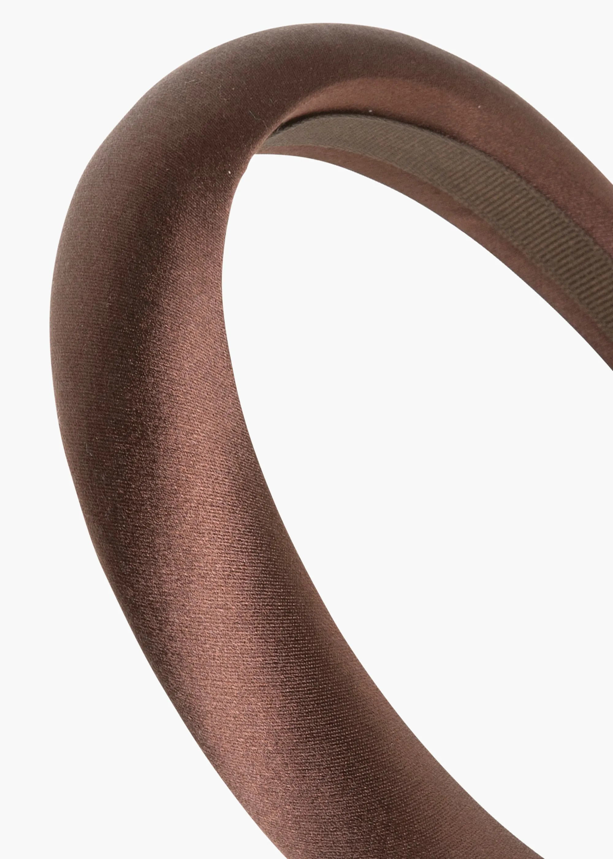 Tori Headband in Satin -- Espresso