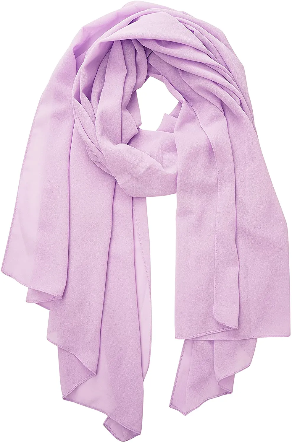 YOUR SMILE for Women Lightweight Breathable Solid Color Soft Chiffon Long Fashion Scarves Sun-Proof Shawls Wrap