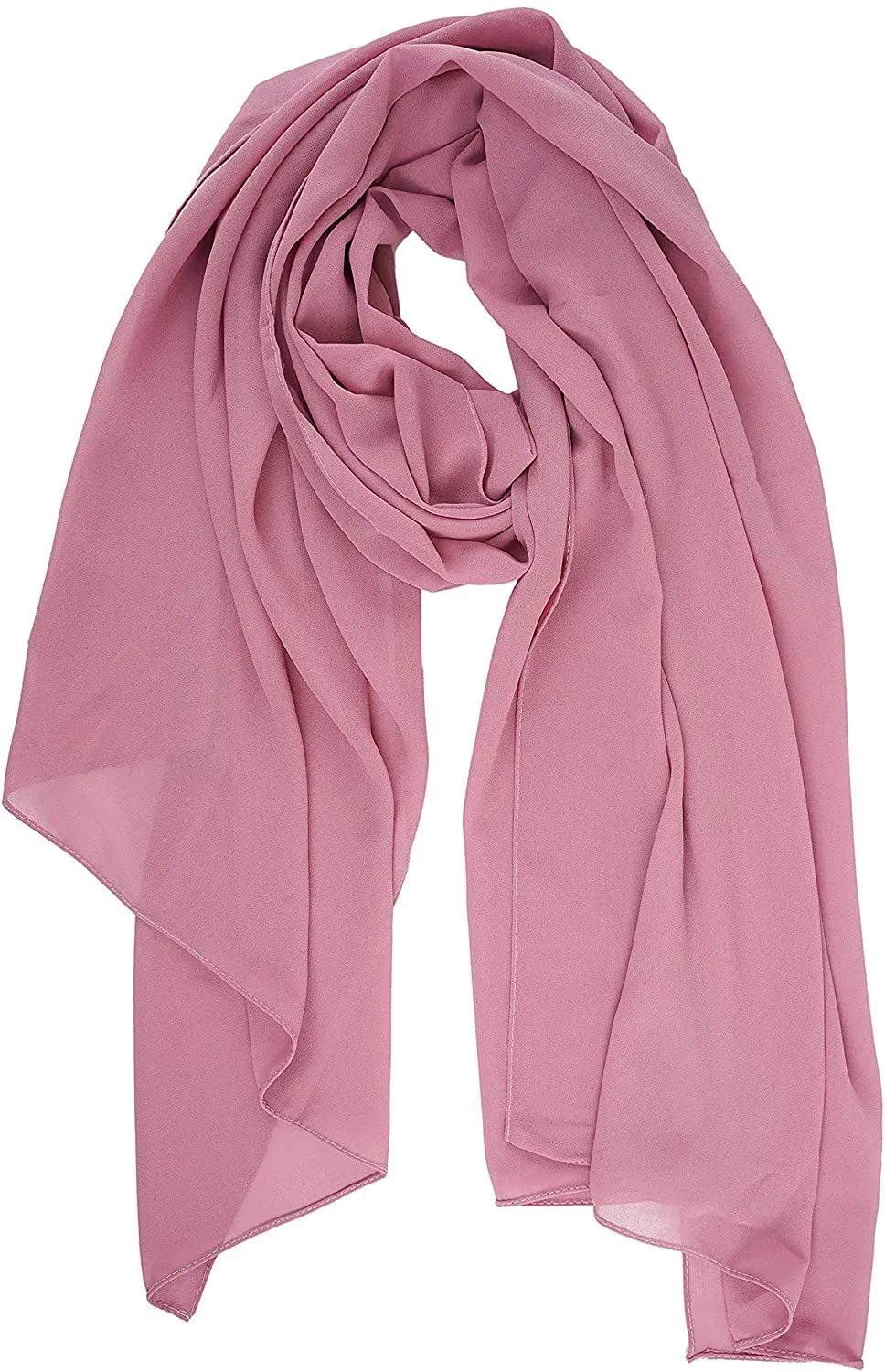YOUR SMILE for Women Lightweight Breathable Solid Color Soft Chiffon Long Fashion Scarves Sun-Proof Shawls Wrap