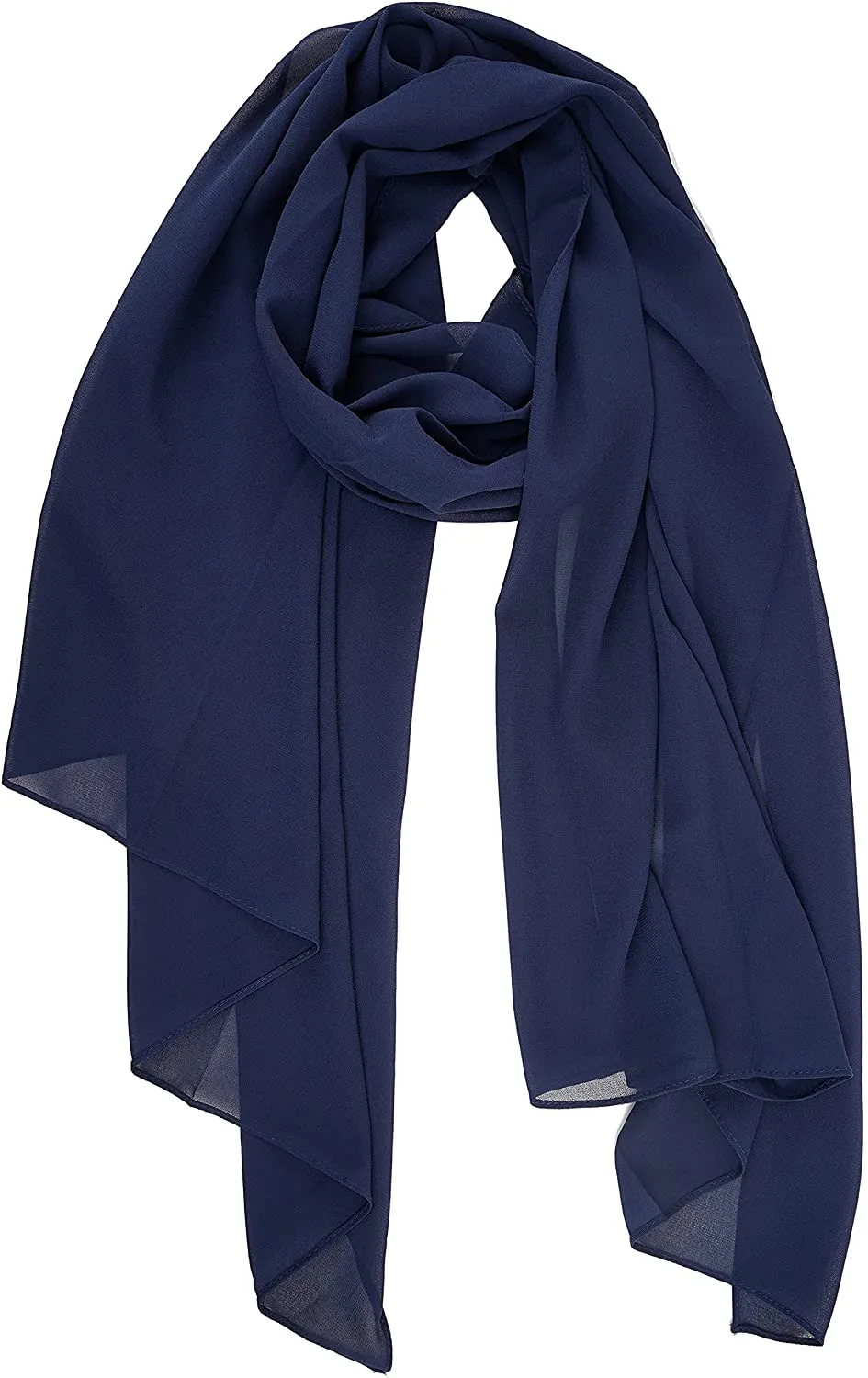 YOUR SMILE for Women Lightweight Breathable Solid Color Soft Chiffon Long Fashion Scarves Sun-Proof Shawls Wrap