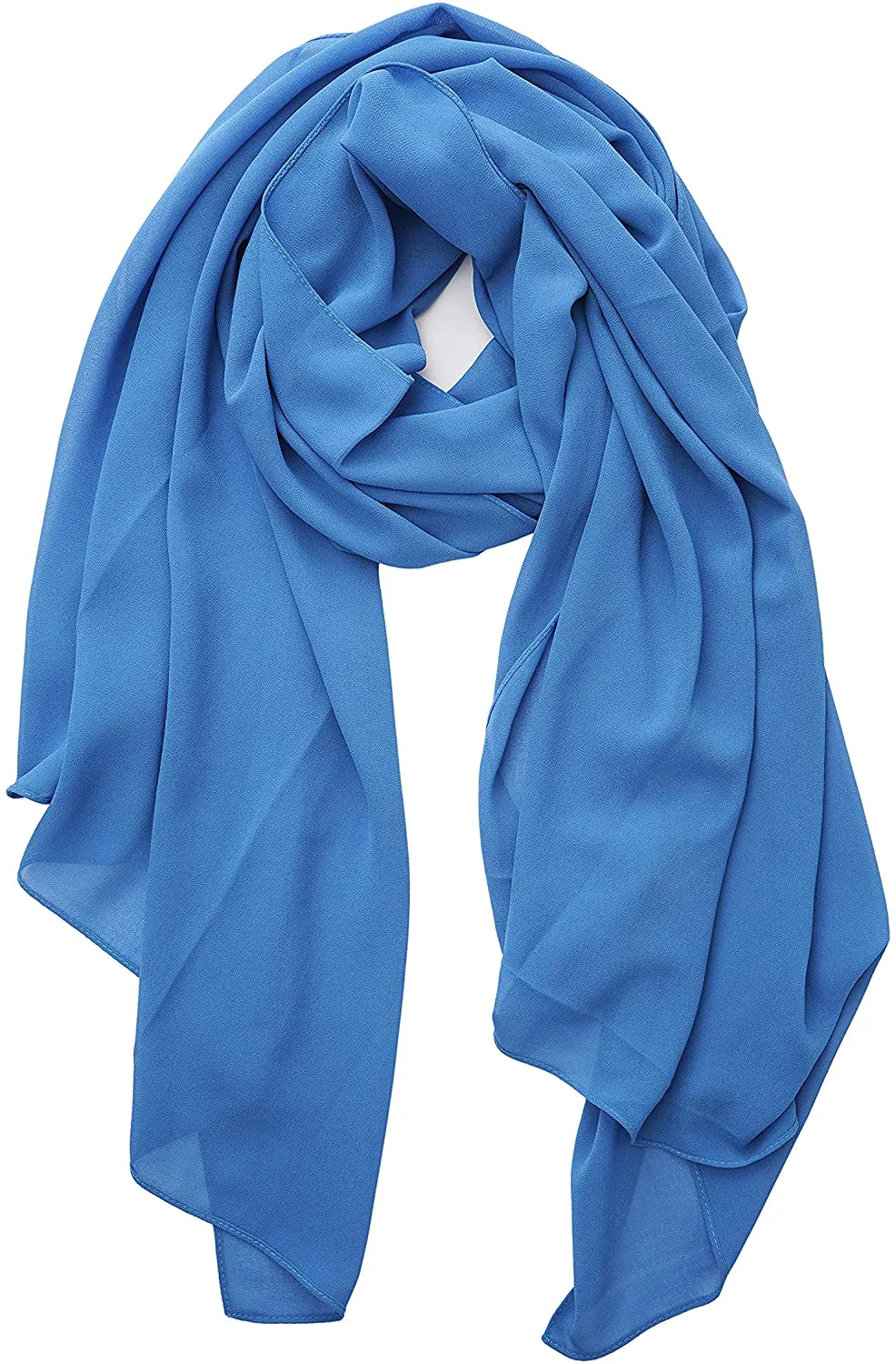 YOUR SMILE for Women Lightweight Breathable Solid Color Soft Chiffon Long Fashion Scarves Sun-Proof Shawls Wrap