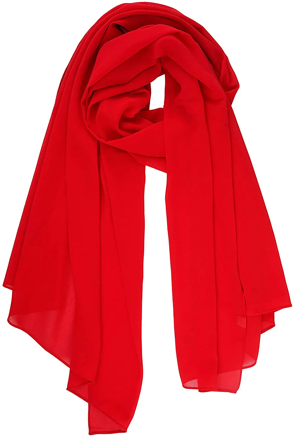 YOUR SMILE for Women Lightweight Breathable Solid Color Soft Chiffon Long Fashion Scarves Sun-Proof Shawls Wrap