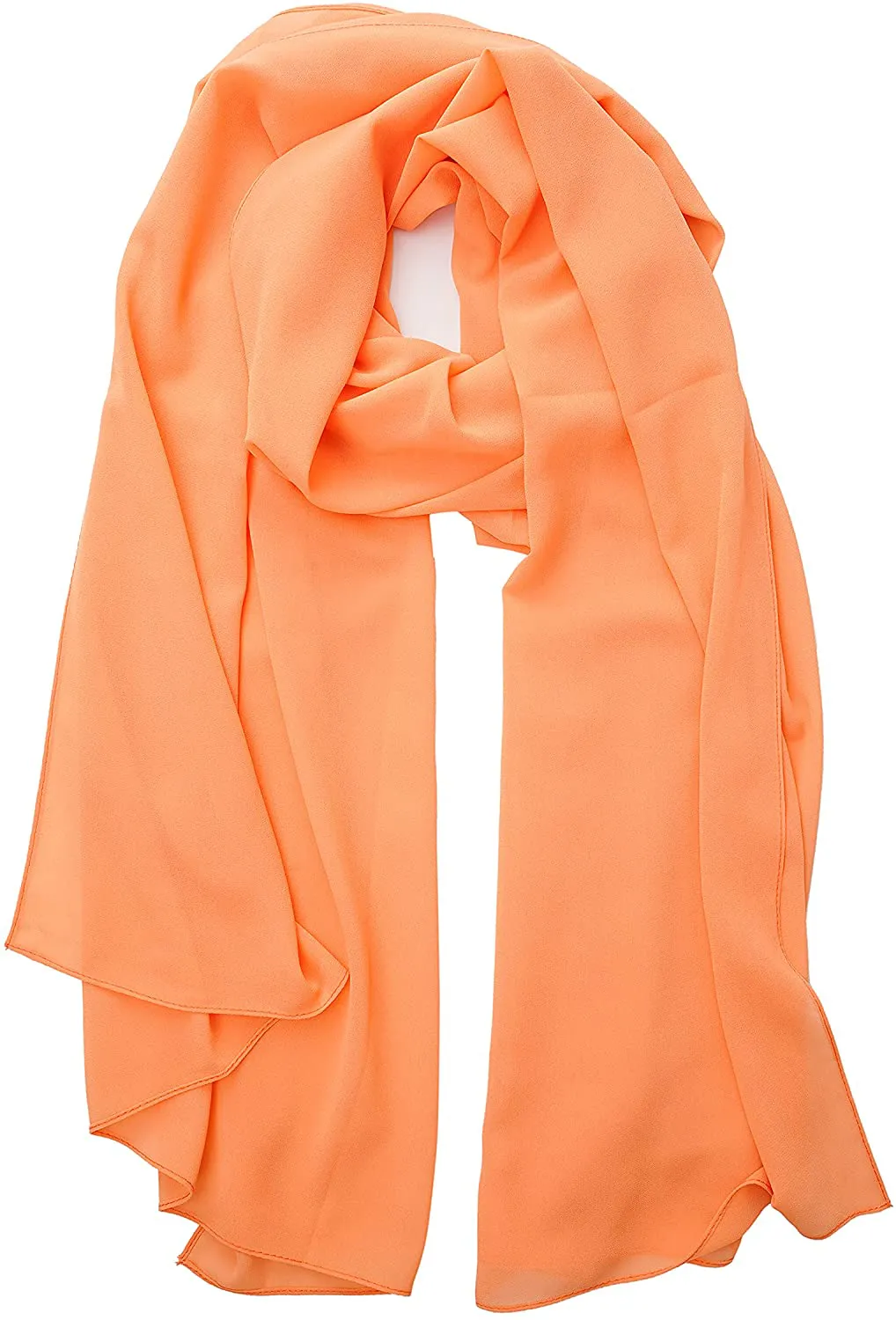 YOUR SMILE for Women Lightweight Breathable Solid Color Soft Chiffon Long Fashion Scarves Sun-Proof Shawls Wrap