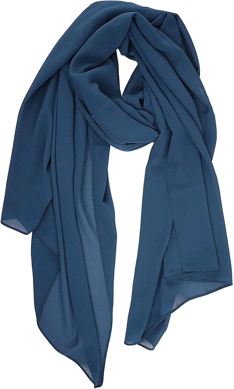 YOUR SMILE for Women Lightweight Breathable Solid Color Soft Chiffon Long Fashion Scarves Sun-Proof Shawls Wrap