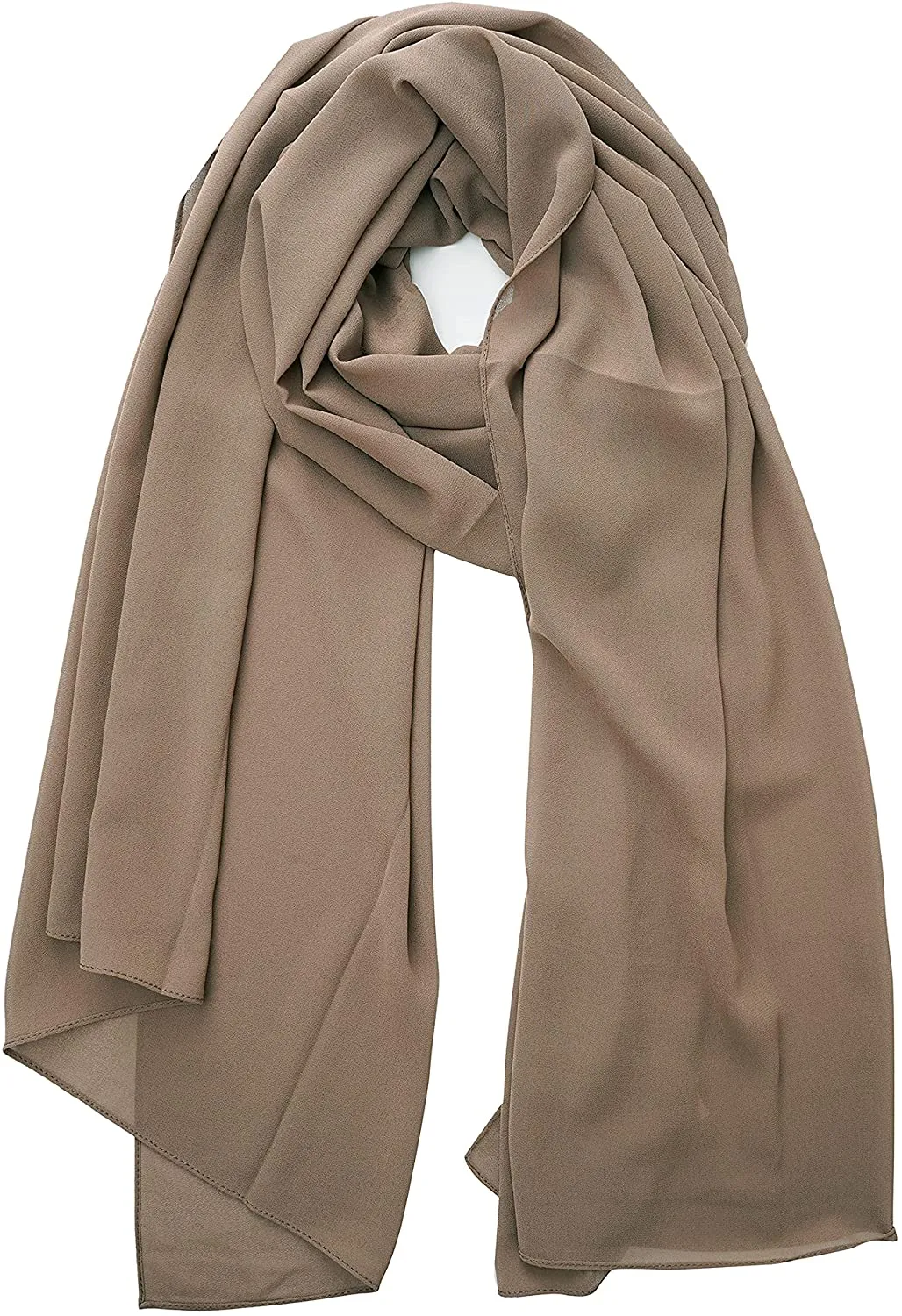 YOUR SMILE for Women Lightweight Breathable Solid Color Soft Chiffon Long Fashion Scarves Sun-Proof Shawls Wrap
