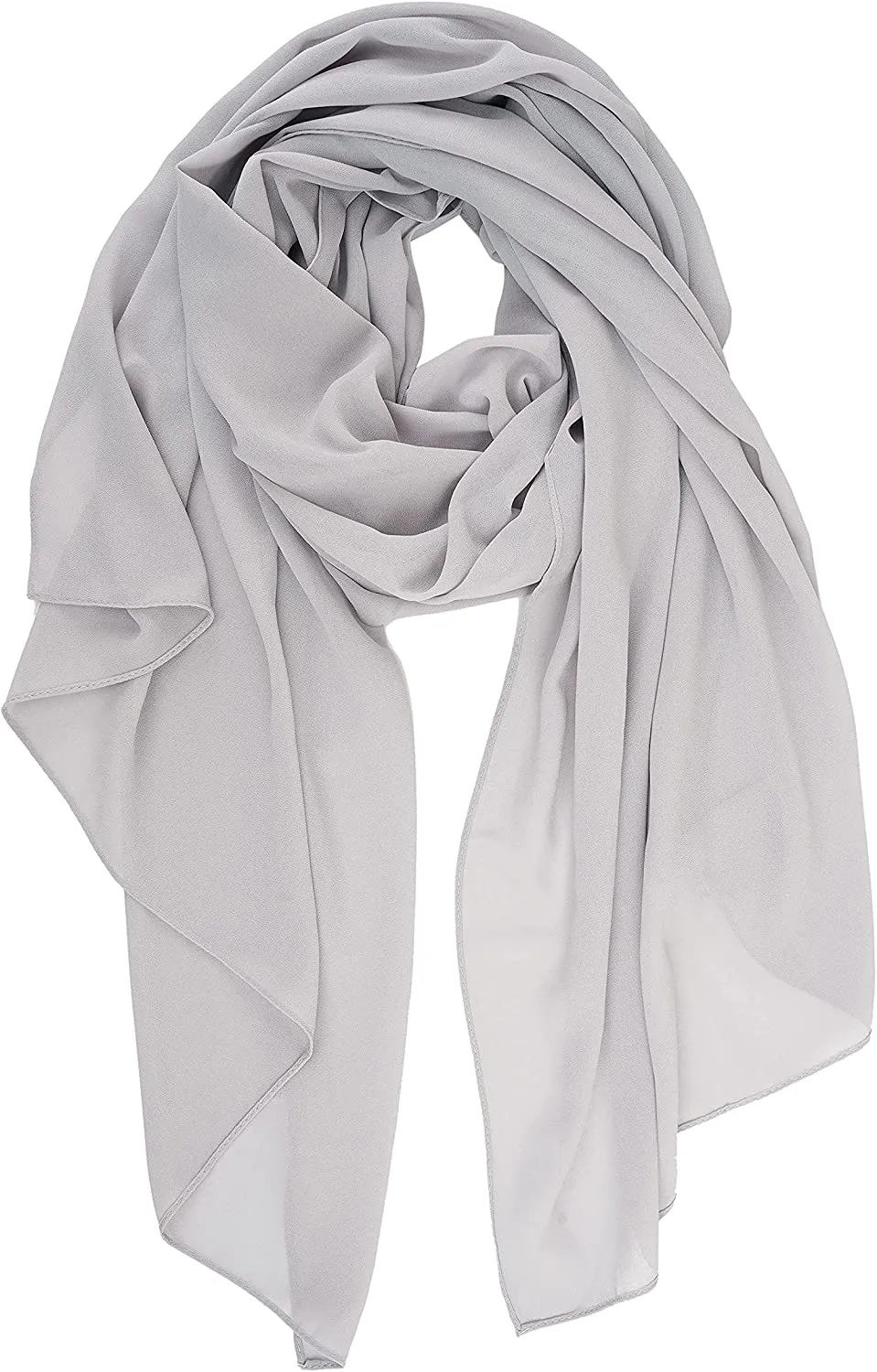 YOUR SMILE for Women Lightweight Breathable Solid Color Soft Chiffon Long Fashion Scarves Sun-Proof Shawls Wrap