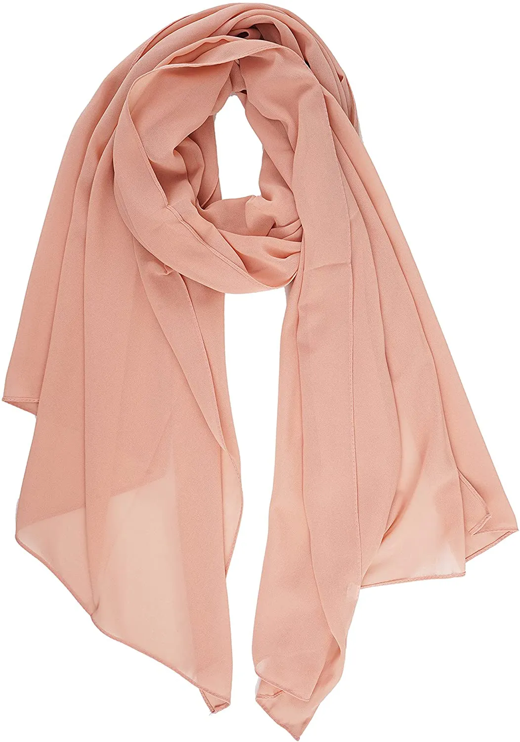 YOUR SMILE for Women Lightweight Breathable Solid Color Soft Chiffon Long Fashion Scarves Sun-Proof Shawls Wrap