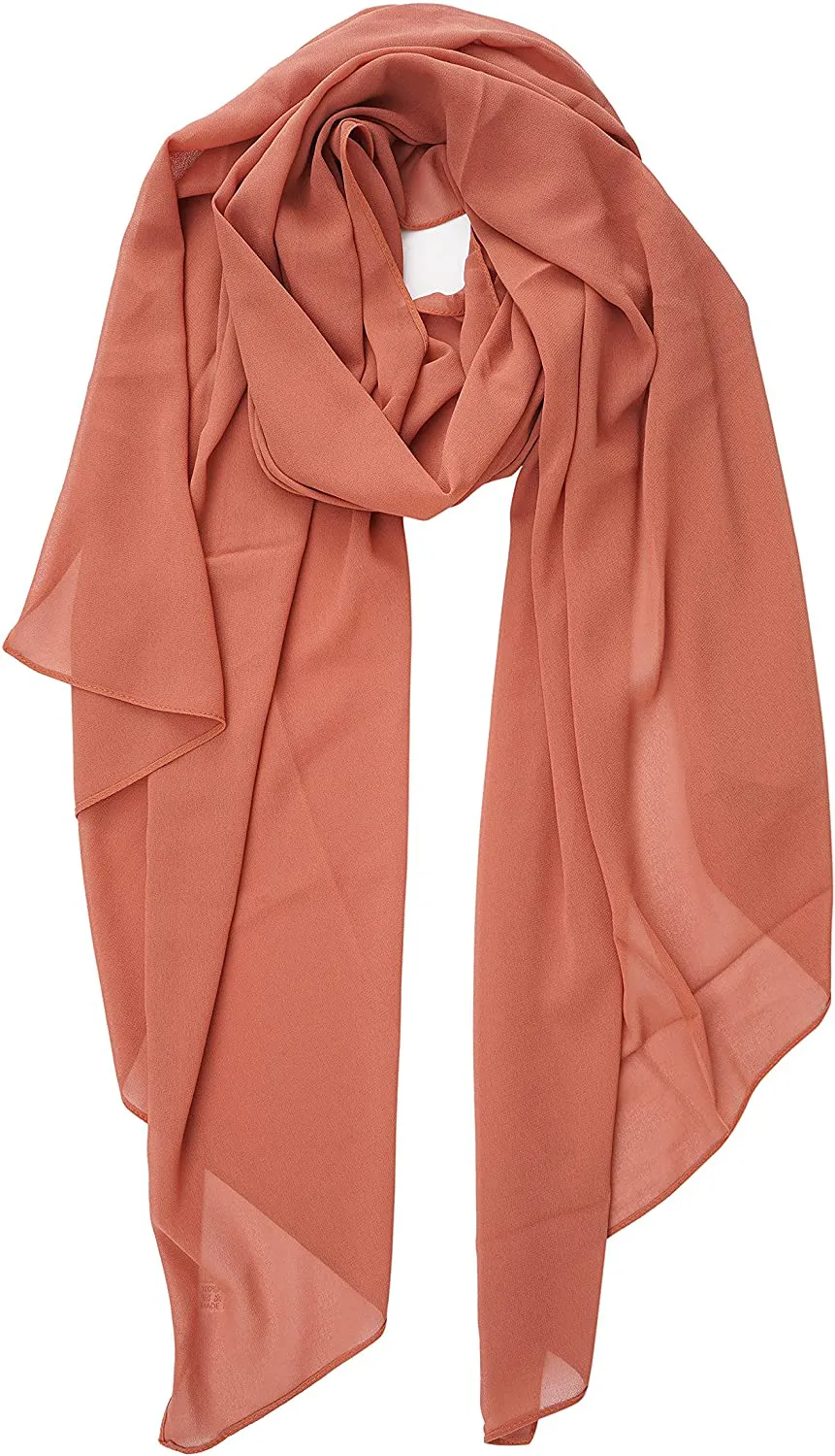 YOUR SMILE for Women Lightweight Breathable Solid Color Soft Chiffon Long Fashion Scarves Sun-Proof Shawls Wrap