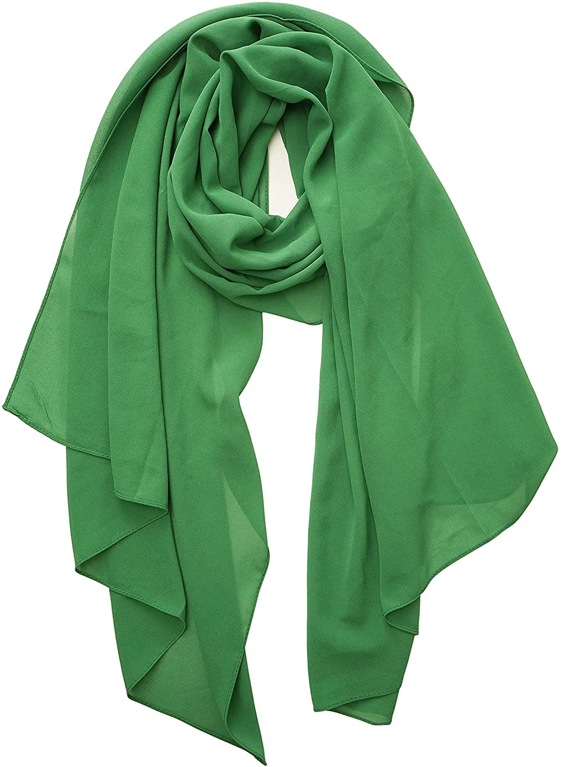 YOUR SMILE for Women Lightweight Breathable Solid Color Soft Chiffon Long Fashion Scarves Sun-Proof Shawls Wrap