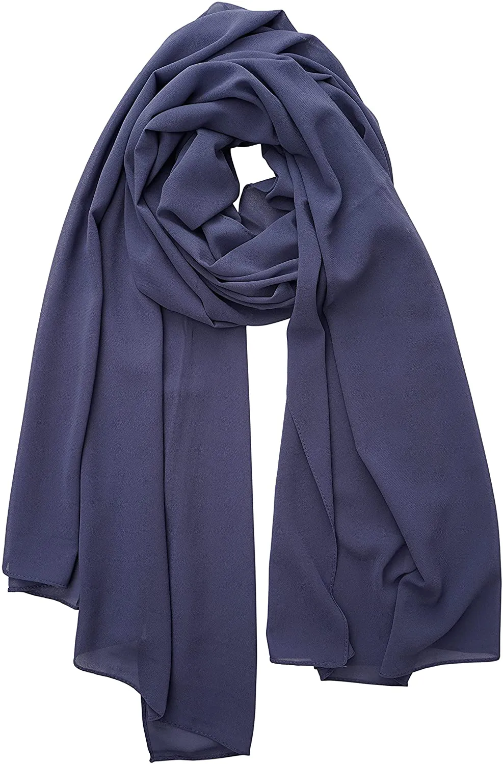 YOUR SMILE for Women Lightweight Breathable Solid Color Soft Chiffon Long Fashion Scarves Sun-Proof Shawls Wrap