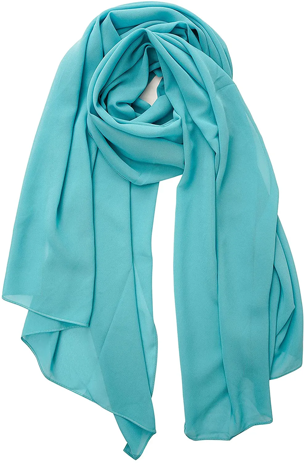YOUR SMILE for Women Lightweight Breathable Solid Color Soft Chiffon Long Fashion Scarves Sun-Proof Shawls Wrap
