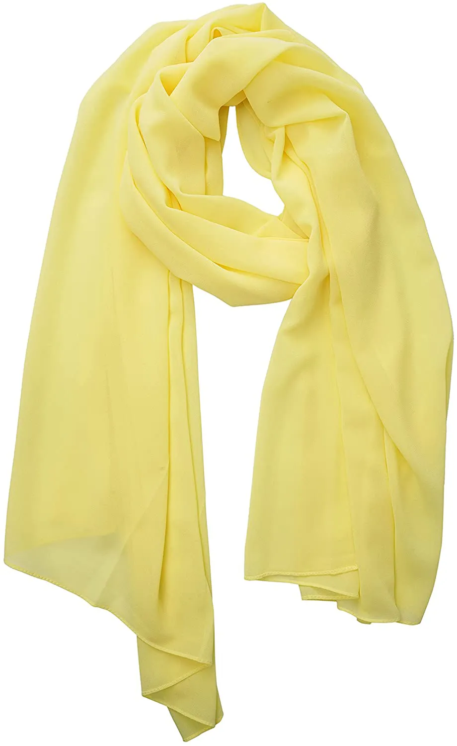 YOUR SMILE for Women Lightweight Breathable Solid Color Soft Chiffon Long Fashion Scarves Sun-Proof Shawls Wrap