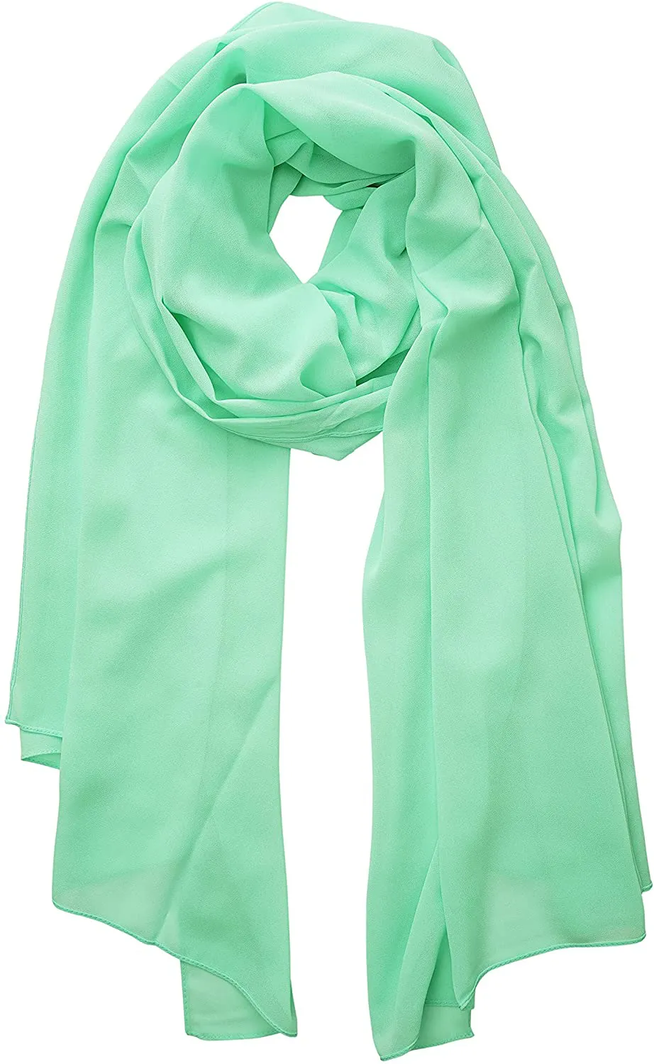 YOUR SMILE for Women Lightweight Breathable Solid Color Soft Chiffon Long Fashion Scarves Sun-Proof Shawls Wrap