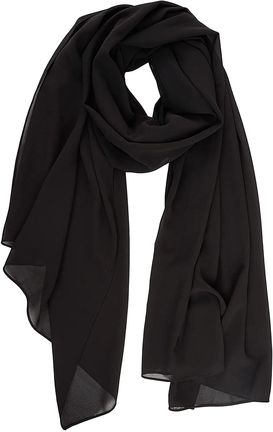 YOUR SMILE for Women Lightweight Breathable Solid Color Soft Chiffon Long Fashion Scarves Sun-Proof Shawls Wrap